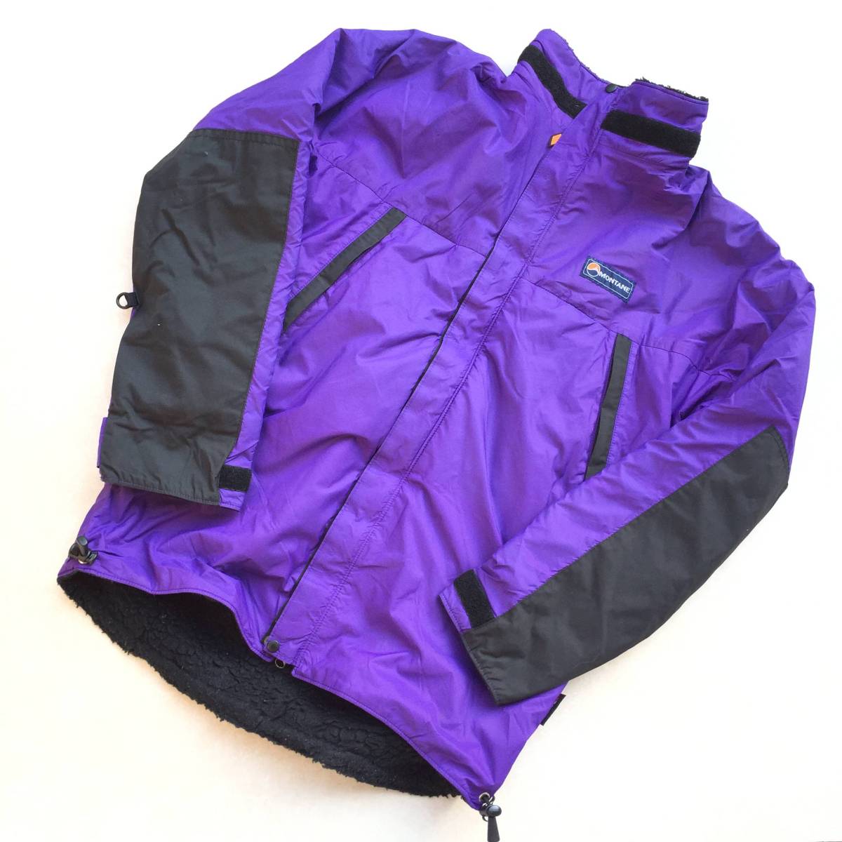 英国製MONTANEモンテイン裏ボアナイロンジップジャケットパープル(L)