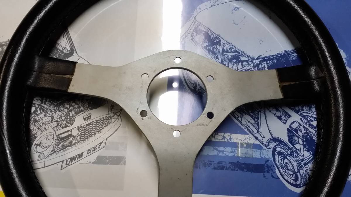 当時物！ 希少なCAPO製の黒レザーハンドル（外径34．5cm 