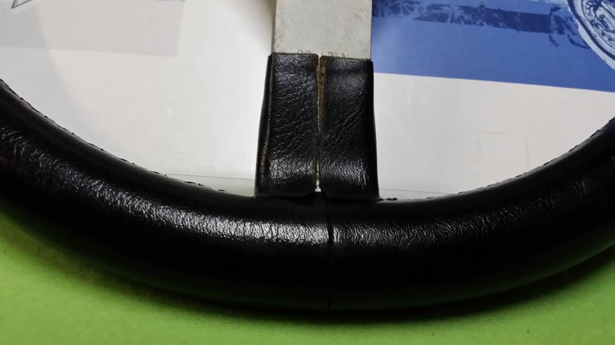 当時物！ 希少なCAPO製の黒レザーハンドル（外径34．5cm 