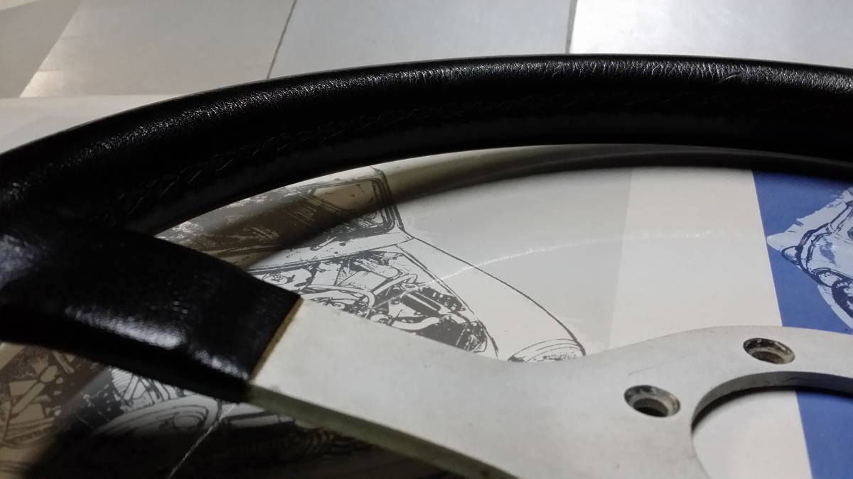 当時物！ 希少なCAPO製の黒レザーハンドル（外径34．5cm 