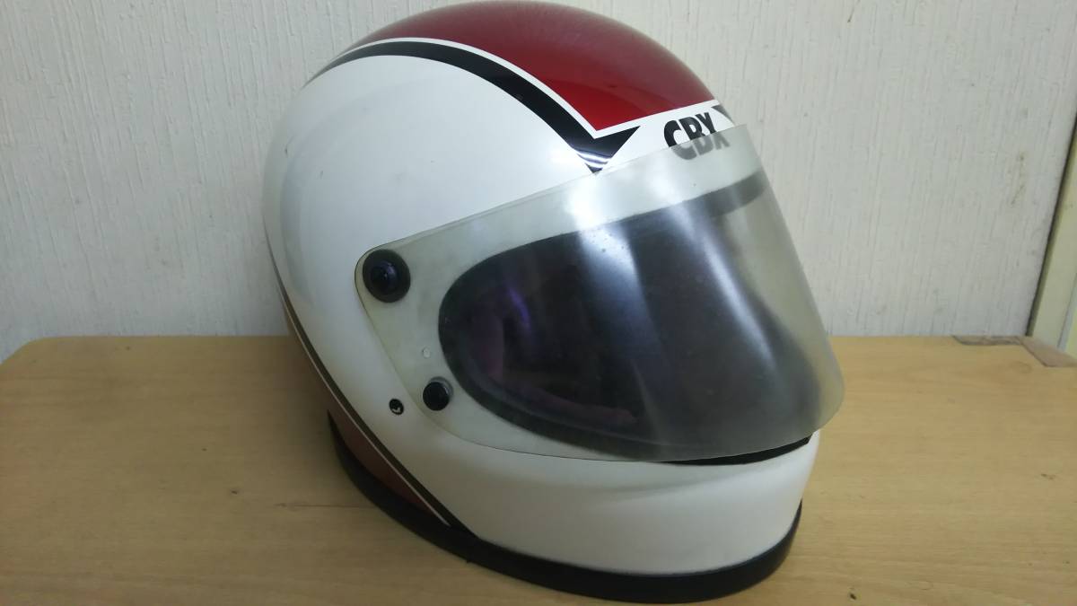 2026年最新CBX用ヘルメット＆シールド特集 当時物　 希少　 CBX400Ｆ　オプションヘルメット？（本物か確認出来ません。）　中古品　サイズ（５６～５７cm位） - 人気商品をお得に購入