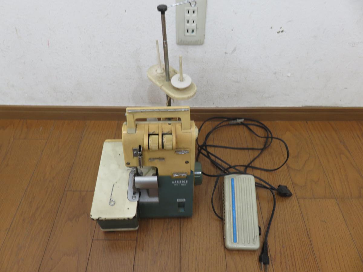 ●ad892 ジャンク扱い JUKI ロックミシン MO-103 フットペダル付