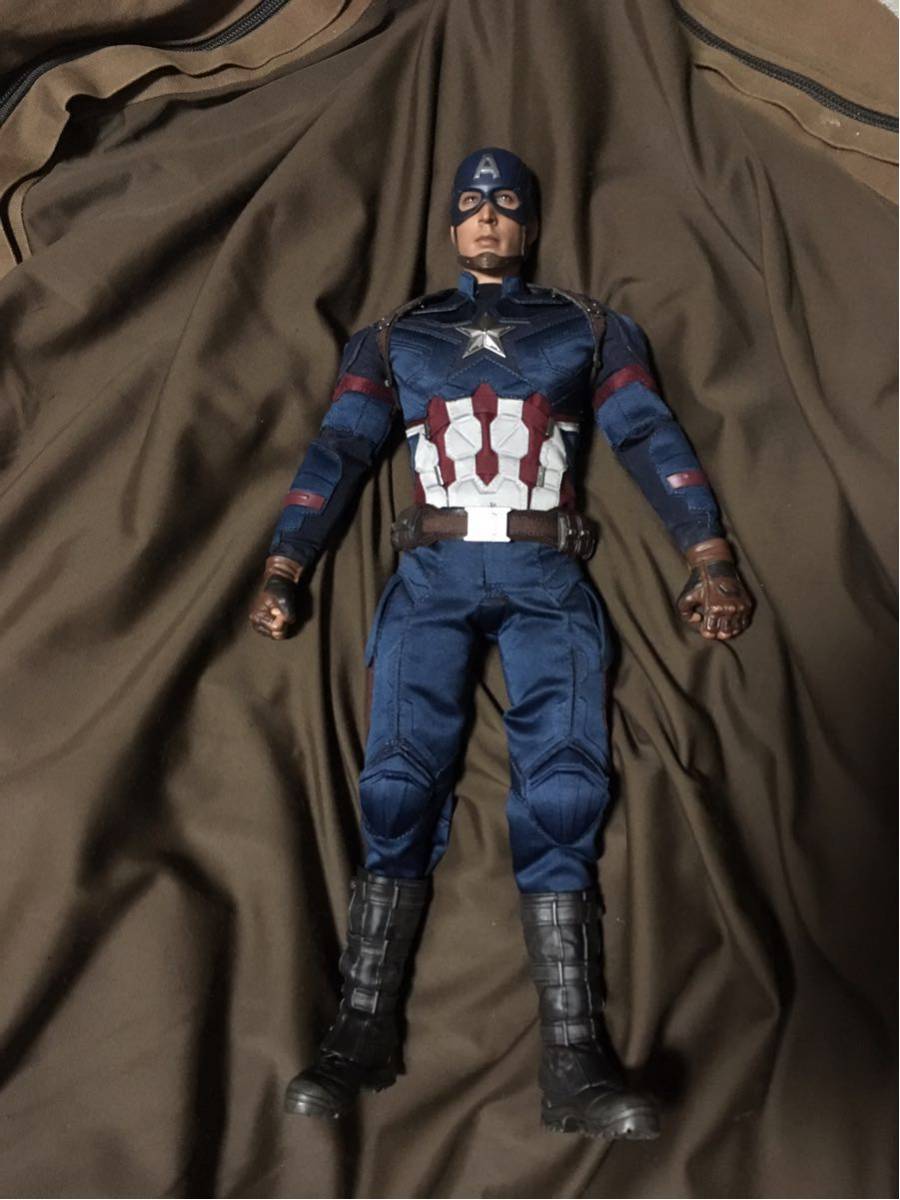 【中古】ホットトイズ キャプテン・アメリカ シビル・ウォー HOTTOY'S キャプテン アメリカ シビルウォー フィギュア 1/6