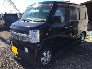 車検長いです！エブリイワゴンPZターボ ブラック スズキ エブリイ