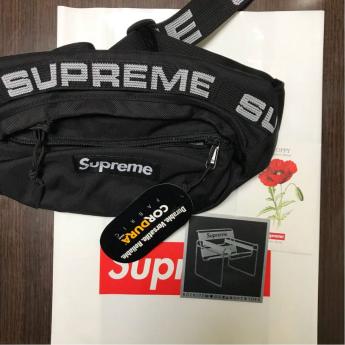 新作】（新品）Supreme 2018ss Waist Bag ウエストバッグ 黒 確実正規
