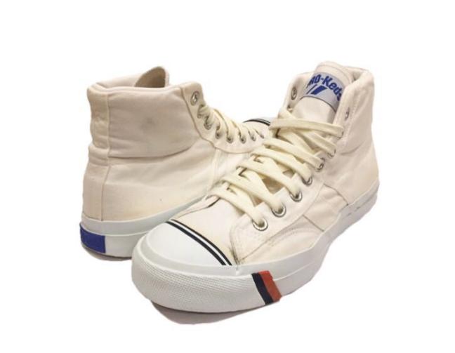 定番，限定セール 廃盤 90s コロンビア製 PRO KEDS ROYAL NO.1 ラストコロンビア プロケッズ キャンバス ハイカット ロイヤル ビンテージ 白 ホワイト 26.5(26.5cm)｜売買されたオークション情報、yahooの商品情報をアー 26.5cm