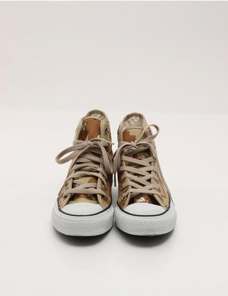 コンバース CONVERSE スニーカー ハイカット オールスター カーキ ベージュ マルチカラー シューズ ミリタリー 23.5 キャンバス 1CK484