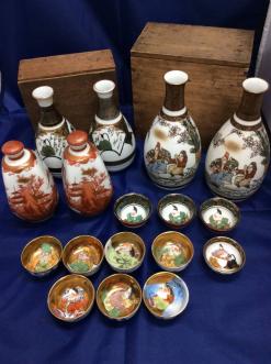 九谷焼 酒器 お猪口 七福神 徳利 金彩 ぐい呑み おちょこ セット 酒盃