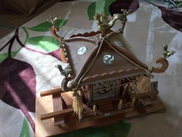 インテリア小物 仏具 収集品 神輿時計 特注 動作確認済 高39㎝ 幅51