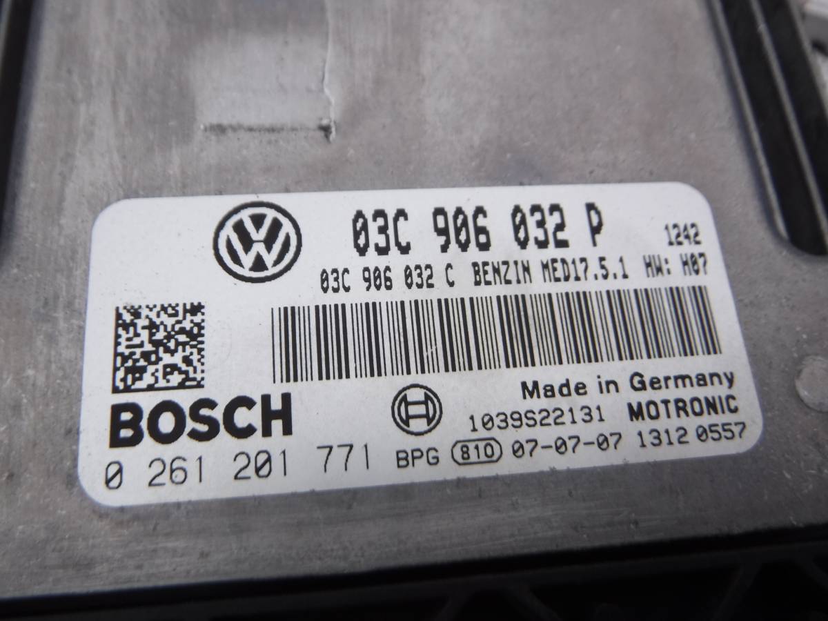VW ゴルフ5 GT TSI エンジン コンピューター cp ecu 03c906032p 1KBLG 