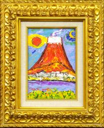 真作保証鈴木マサハル「フィレンツェ」油彩サムホール⁄厚塗り人気作家