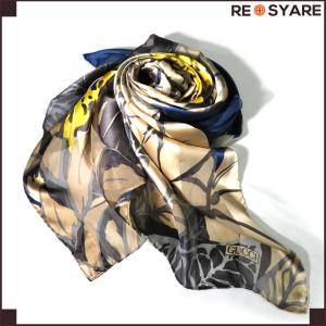美品*グッチ*大判*ボタニカル*花柄*シルク100％*スカーフ*ストール