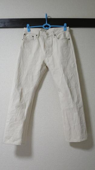 ☆美品☆WAREHOUSE／ウエアハウス　ホワイトデニム　800　ナチュラル　生成り（キナリ）　33インチ