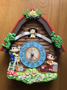 送料込】不二家 ペコちゃん 振り子時計 懸賞 当選品 未使用 非売品