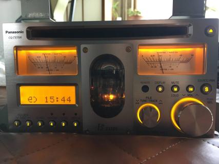 Panasonic 2DIN CD 真空管アンプLR2連アナログメーター 当時物希少