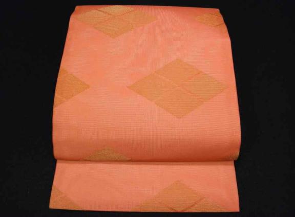 【2025，品質保証】 帯喜楽 3-5 夏帯 芯入り九寸名古屋帯 品 本金箔糸の菱(仕立て上がり)｜売買されたオークション情報、yahooの商品情報をアーカイブ公開 - オークファン 仕立て上がり