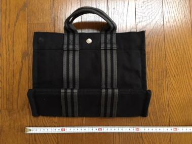エルメス フールトゥ PM ブラック×グレー トートバッグ USED | ANAV.IT