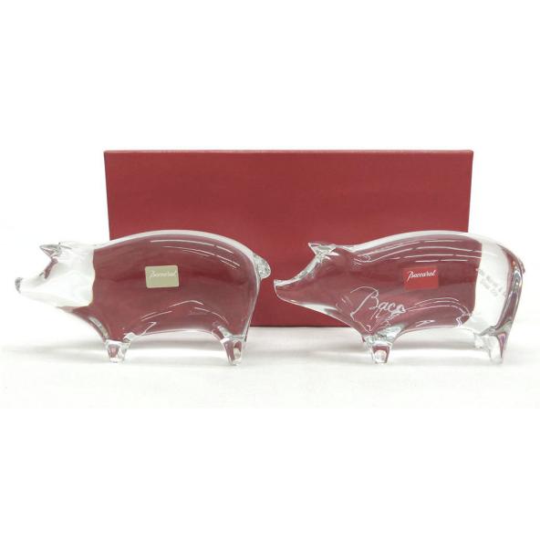 1円スタート!! 美品 Baccarat バカラ 豚/ブタの置物 2つセット