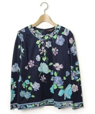 大きいサイズ 美品 LEONARD FASHIONの花柄カットソー Tシャツ 長袖