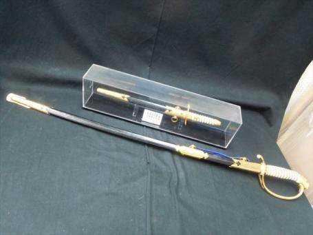 模造刀 サーベル 長剣 短剣 武具 2点セット 3 og 9585