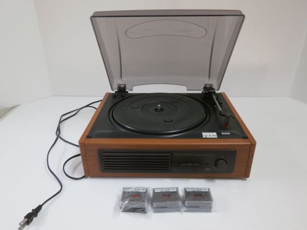 П美品「コロンビア 卓上型 レコードプレーヤー GP-11 替え針3本付き」中古