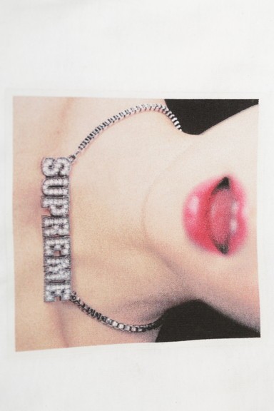 新品 18SS Supreme NECKLACE TEE WHITE L Tシャツ ネックレス 125HD1755 S05