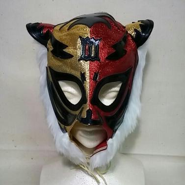 タイガーマスク プロレス マスク 金ラメ赤ラメ 黒ライン FIRST TIGER