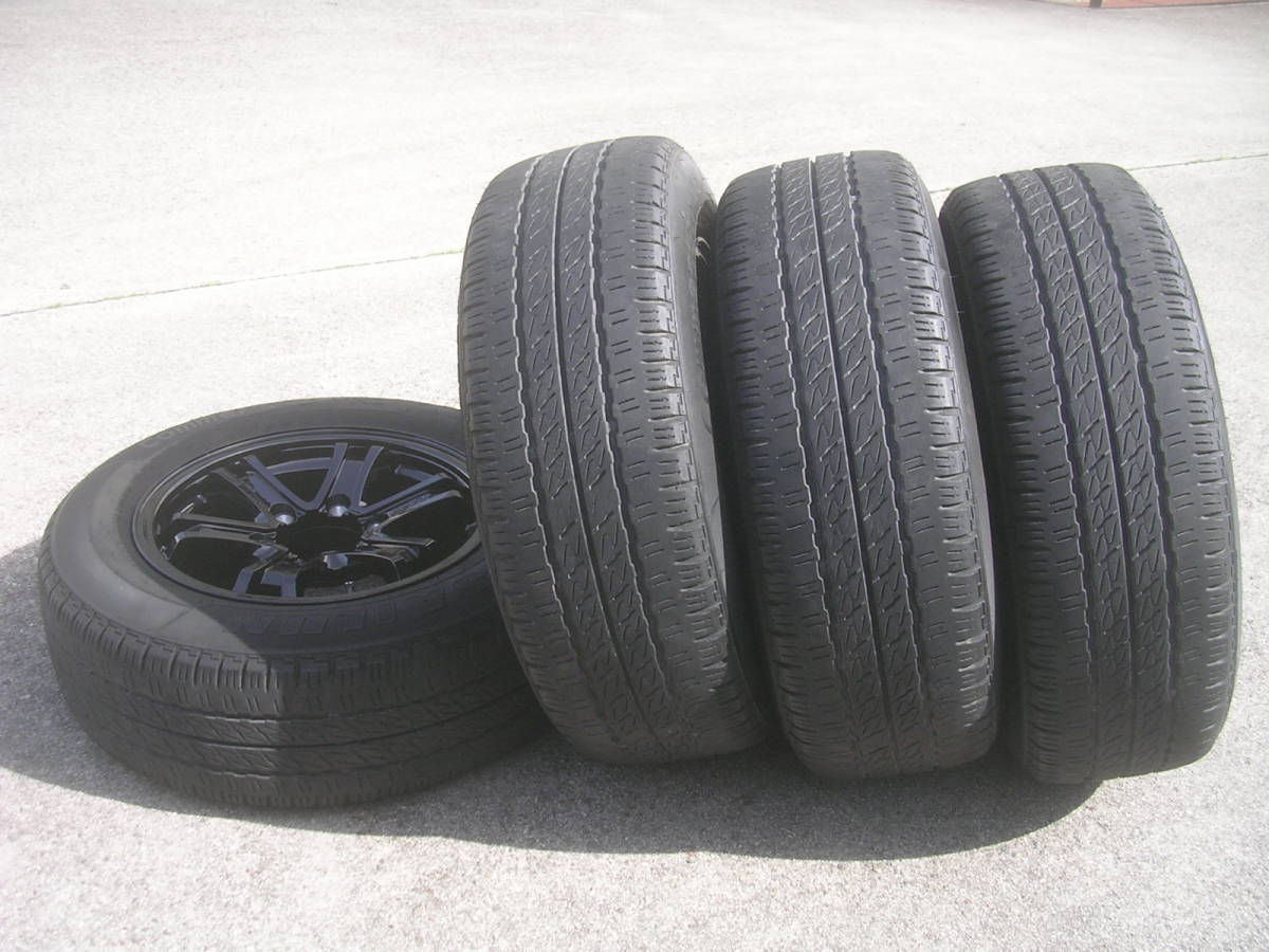 ●新品 キーラーフォースブラック 7J-16 ＋37＆215/65R16C 109/107 LT用 4本 ハイエース 200系 レジアスエース 200系 215/65-16 車検対応LT