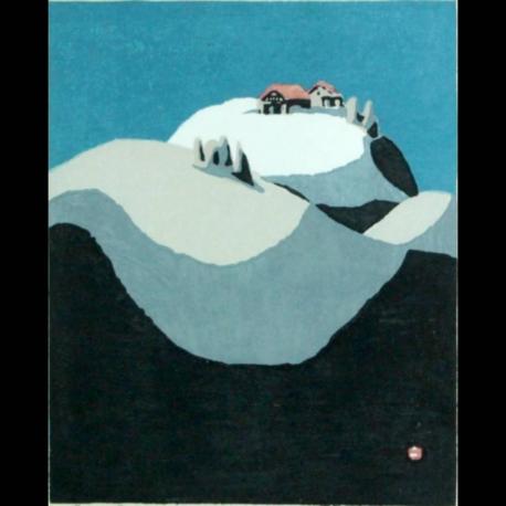 畦地梅太郎「涸沢の小屋」 ◇櫟◇ 真作保証 山の版画家 畦地