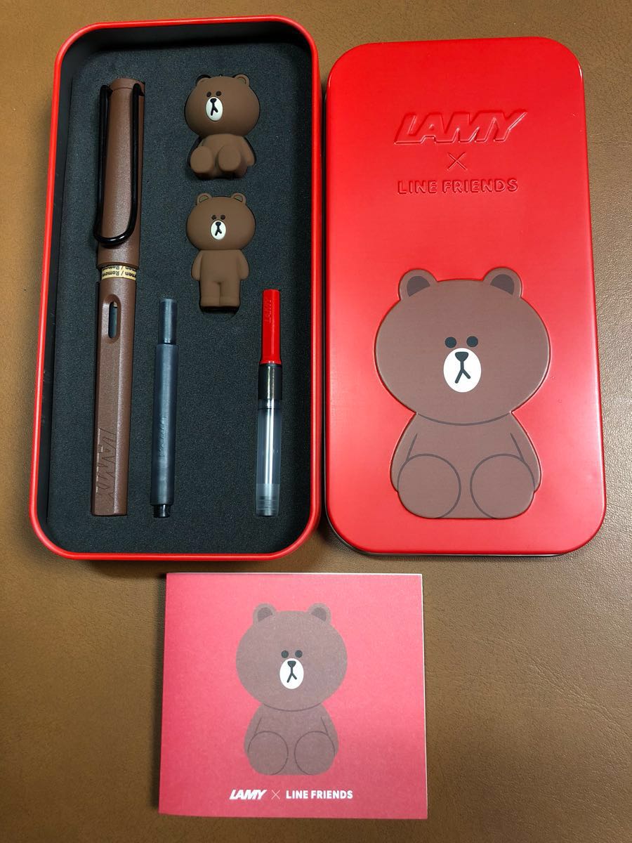 LINE LAMY×LINE in the FRIENDS万年筆 (BROWN | FRIENDS red) .: LAMY