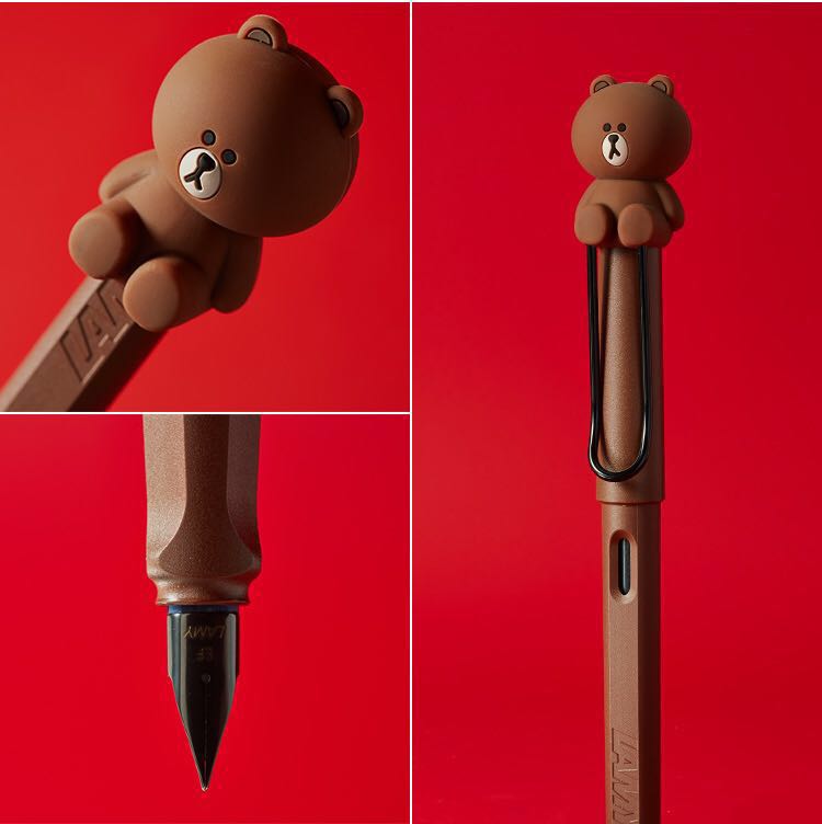 LAMY×LINE FRIENDS万年筆 (BROWN in the red) LAMY×LINE FRIENDS 万年筆 BROWN in the red - メルカリ