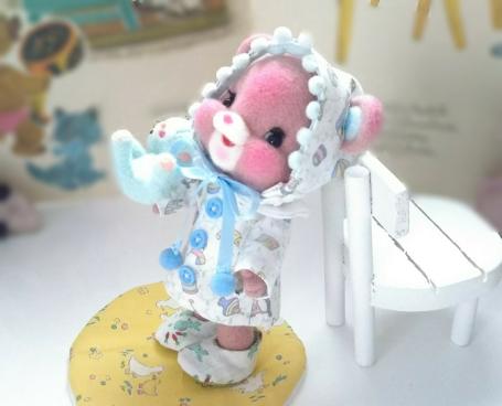 ハンドメイド*羊毛フェルト*ピンクベアとうさぎのお人形*定形外無料