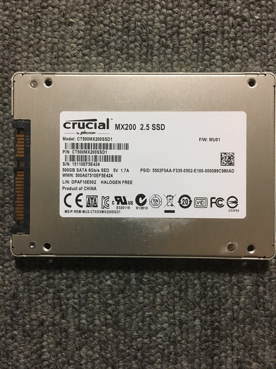 Crucial SSD 500GB