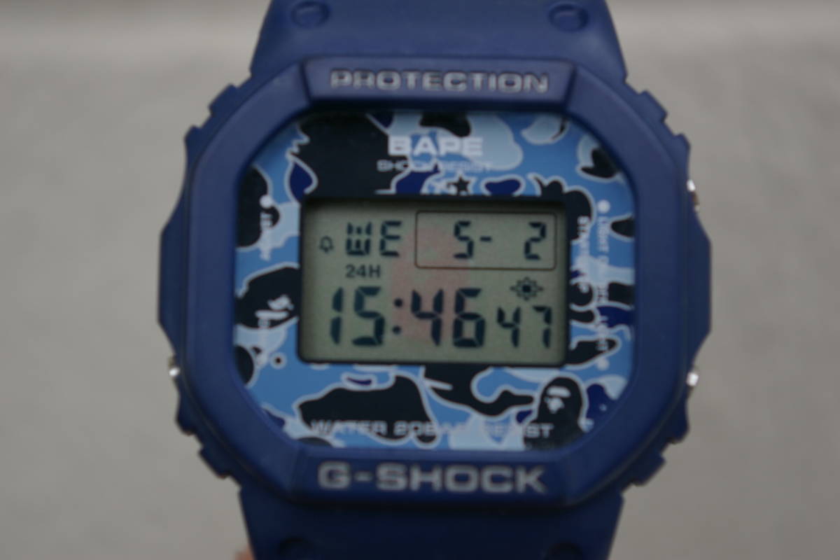 G-SHOCK×APEエイプ/DW5600 (青) 【公式通販】