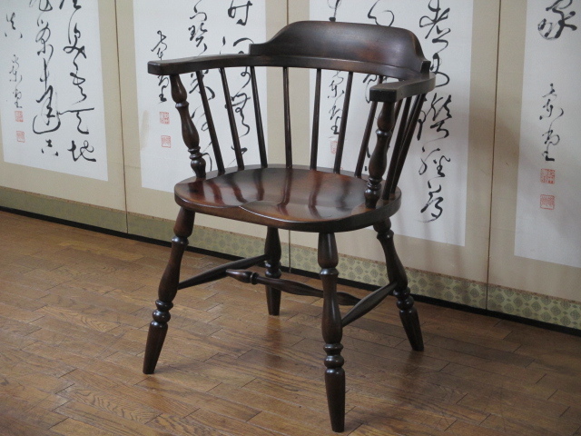 松本民芸家具 アームチェア #91型 英国伝統スタイル ミズメザクラ材