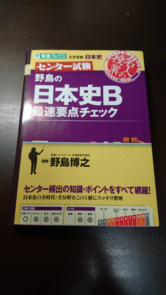 センター試験 野島の日本史B 最速要点チェック/野島博之/東進ブックス