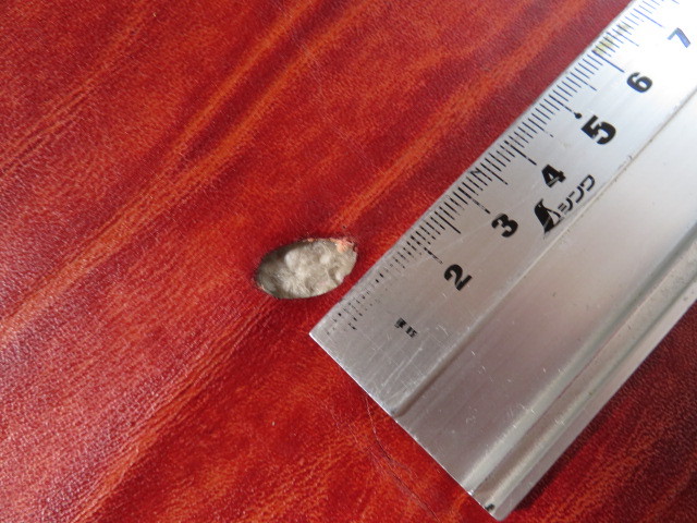 SALE★１３０デシ★ヌメ　臙脂系くすみレッド系アンチック　しぼエンボス♪_3