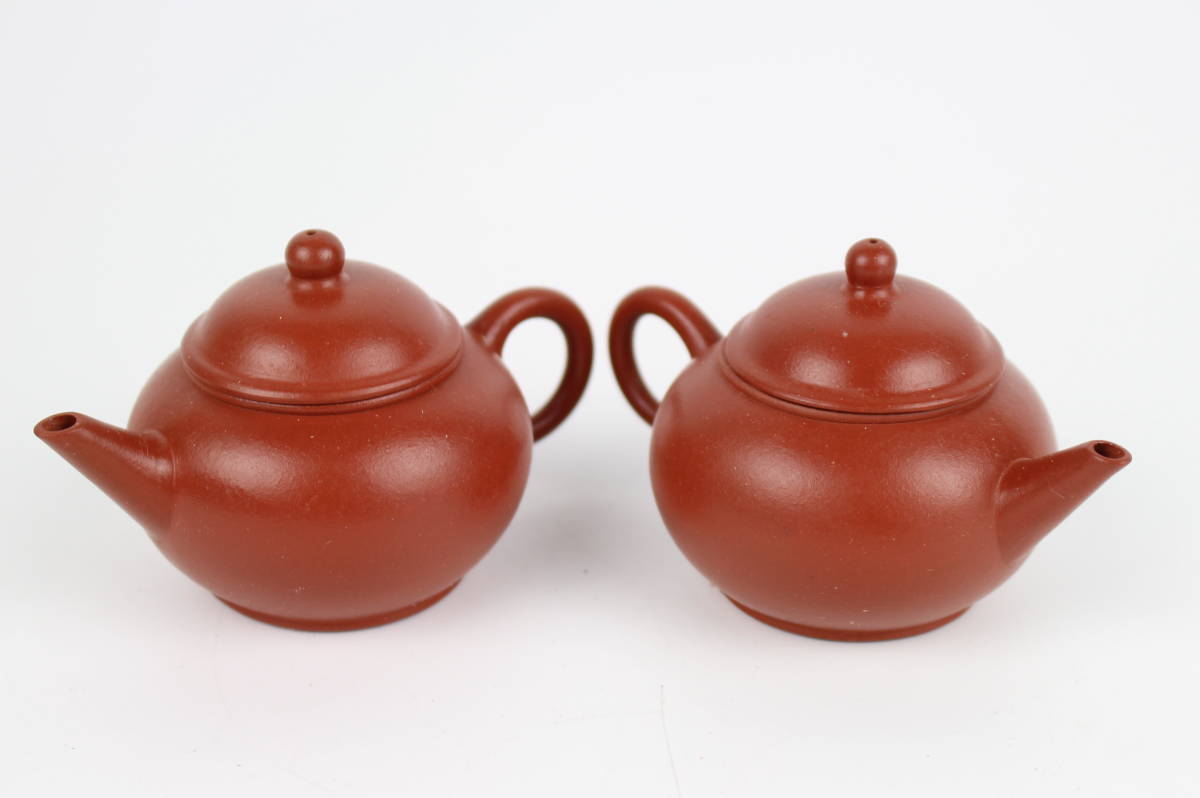 国内先行発売 5116 中国宜興 朱泥 急須 一対 煎茶道具 【公式通販】