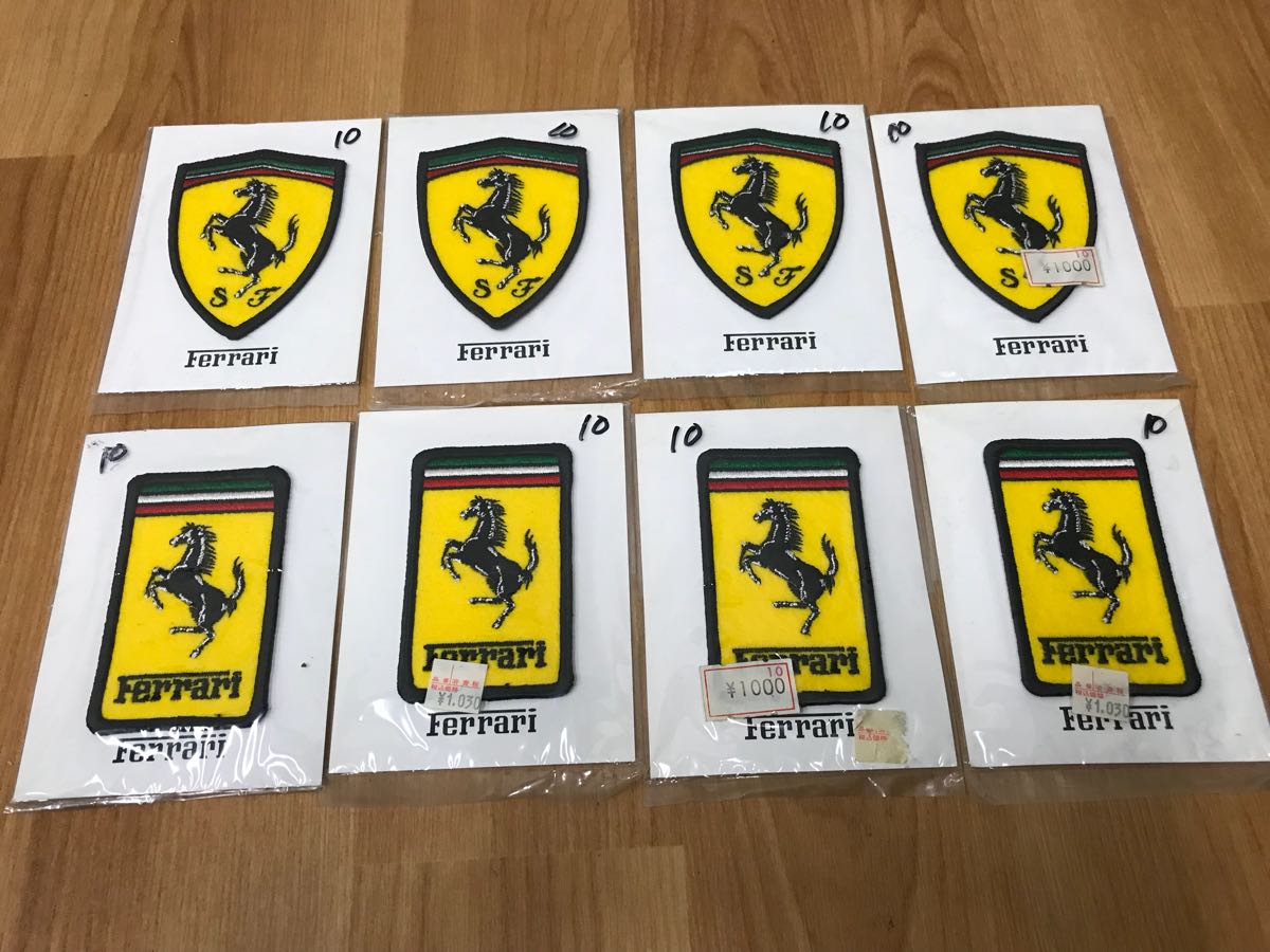 Ferrari フェラーリ 刺繍 ワッペン 8枚 未使用 保管品 フェラーリ 2026 
