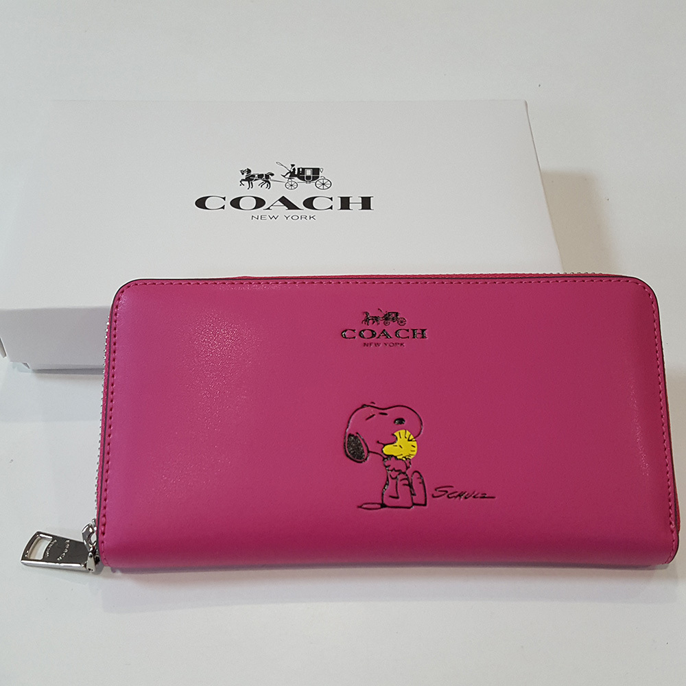 ディズニー ミッキー COACHコーチ コーチ ラウンドファスナー長財布 長 