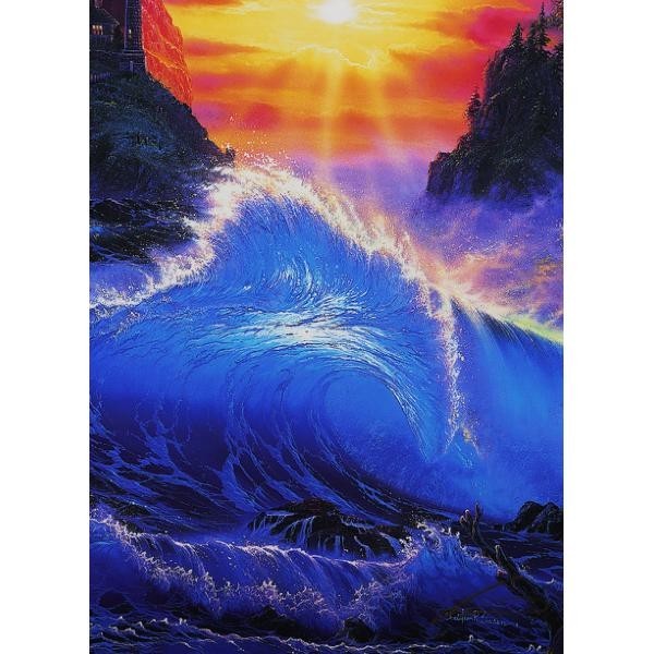 真作】【WISH】ラッセン C.R. Lassen「ドーン オブ ペレ」シルク