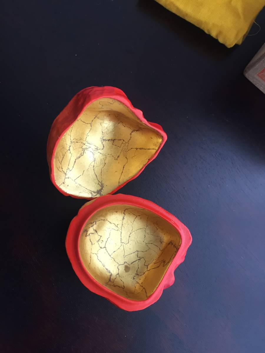 畦地多喜男(多喜翁) 輪島塗 乾漆作り 柿香合 共箱入り 茶道具 畦地多喜翁◇輪島塗 乾漆 鬼灯香合 共箱 香合 乾漆 茶道具 ほおずき