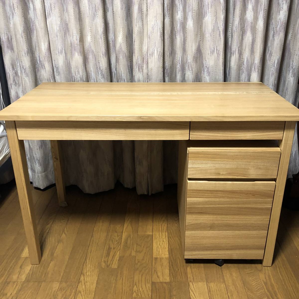 無印良品タモ材 デスク 110cm 無印良品】天然木タモ材 デスク 110×55cm