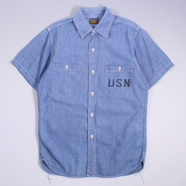 REAL McCOY'S USN 半袖 シャンブレーシャツ リアルマッコイズ 【1円