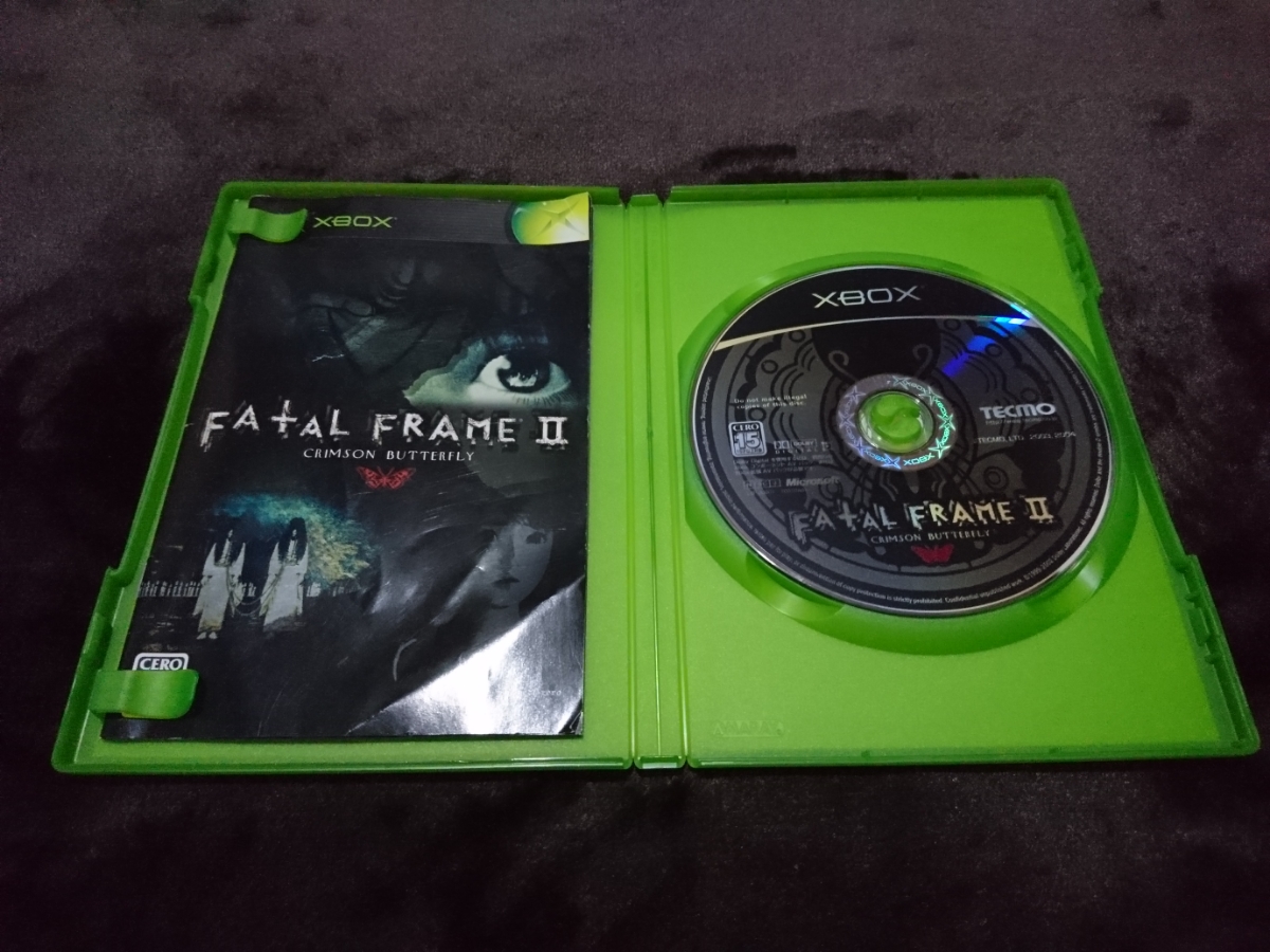 Xbox FATAL FRAME2 Crimson Butterfly フェイタルフレーム クリムゾン バタフライ 中古美品 ケース新品 盤面良好 レア