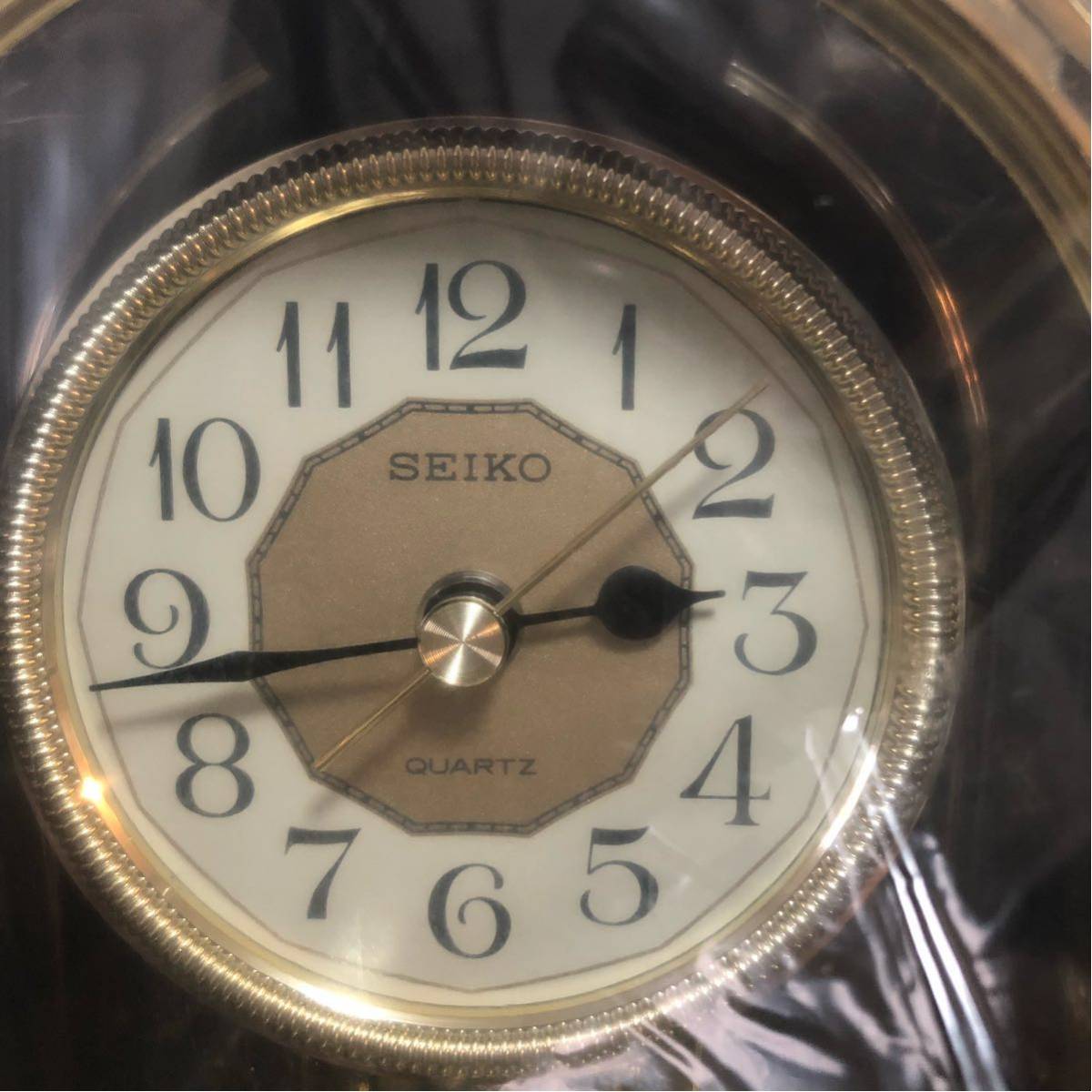 SEIKO】セイコー 金 置き時計/スケルトン/ゴールド/インテリア 