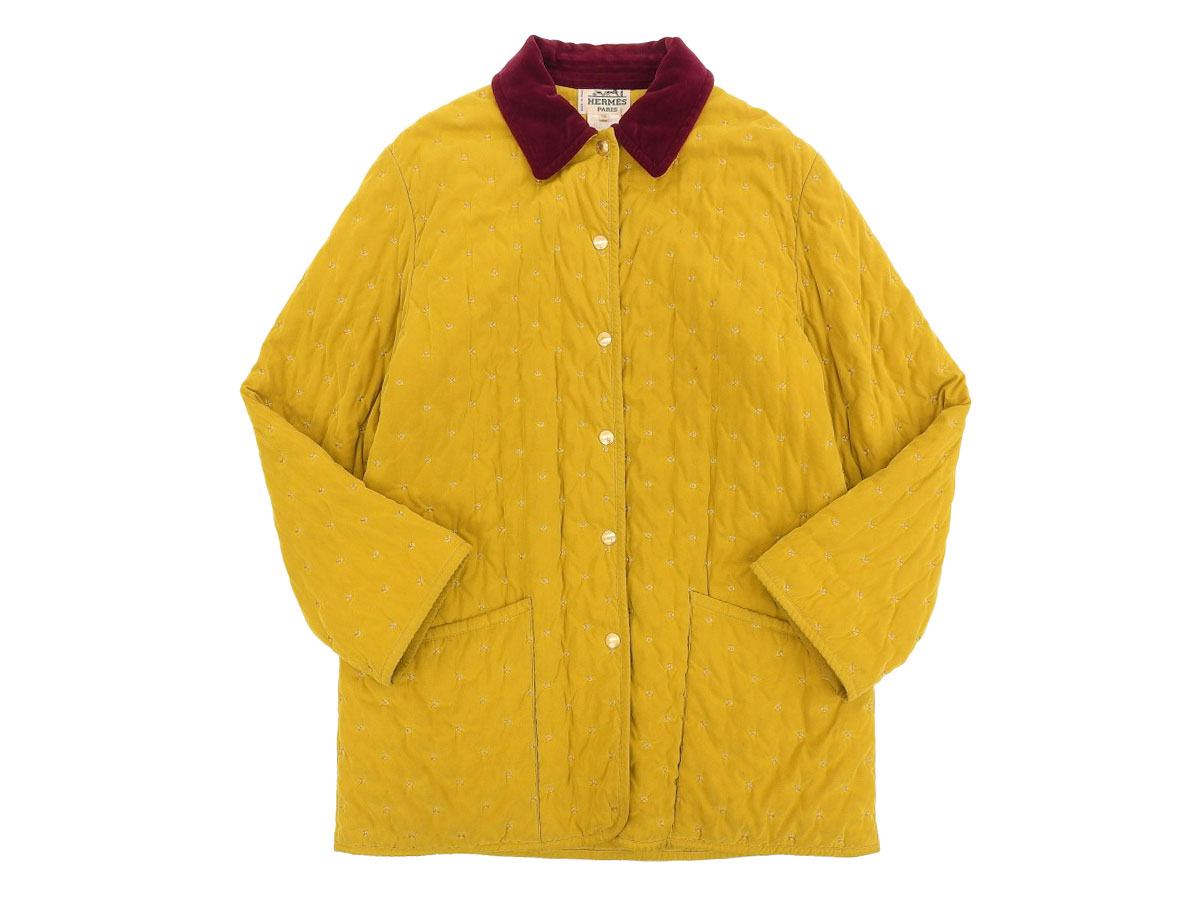 HERMES エルメス】レディース ブルゾン ジャケット 黄色系 サイズ38