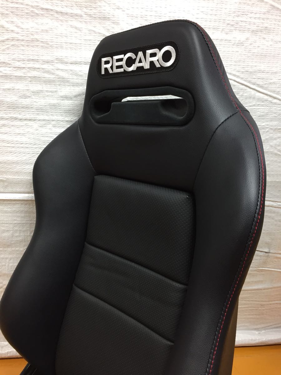 4.5.レカロ RECARO SR-3 2脚セット 黒 フェイクレザー張り替え 