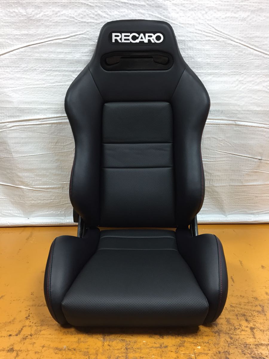 4.5.レカロ RECARO SR-3 2脚セット 黒 フェイクレザー張り替え 