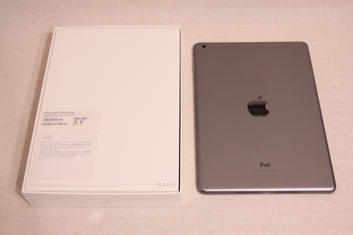 Apple - iPad Air 16GB 極美品 16GB Air iPad スペースグレイ Wi-Fiモデル Apple ipad air Wi-Fi wi